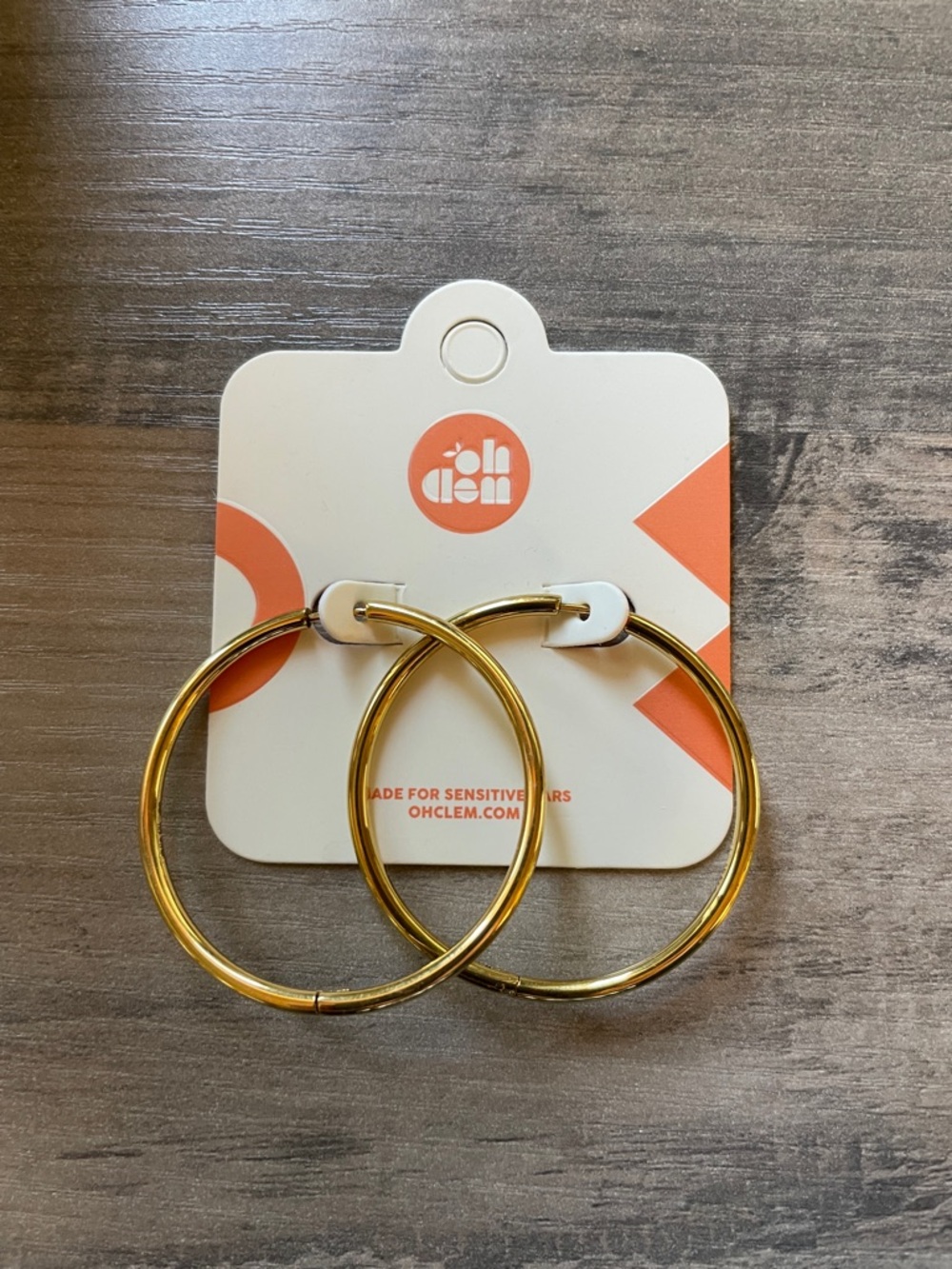 Oh Clem Classic Large Gold Hoop Earrings
